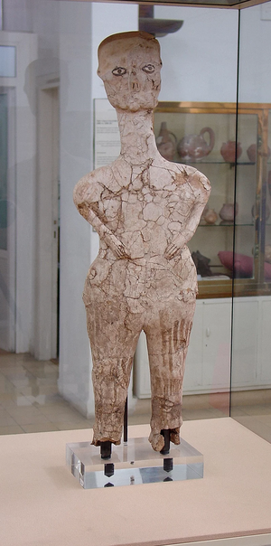 تمثال عين غزال في متحف الآثار الأردني، عمان